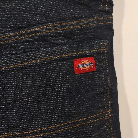 NWT Dickies Women's Relaxed Fit Dark Wash Denim Boot Cut Work Jeans 18R-Casual - Picture 7 of 7